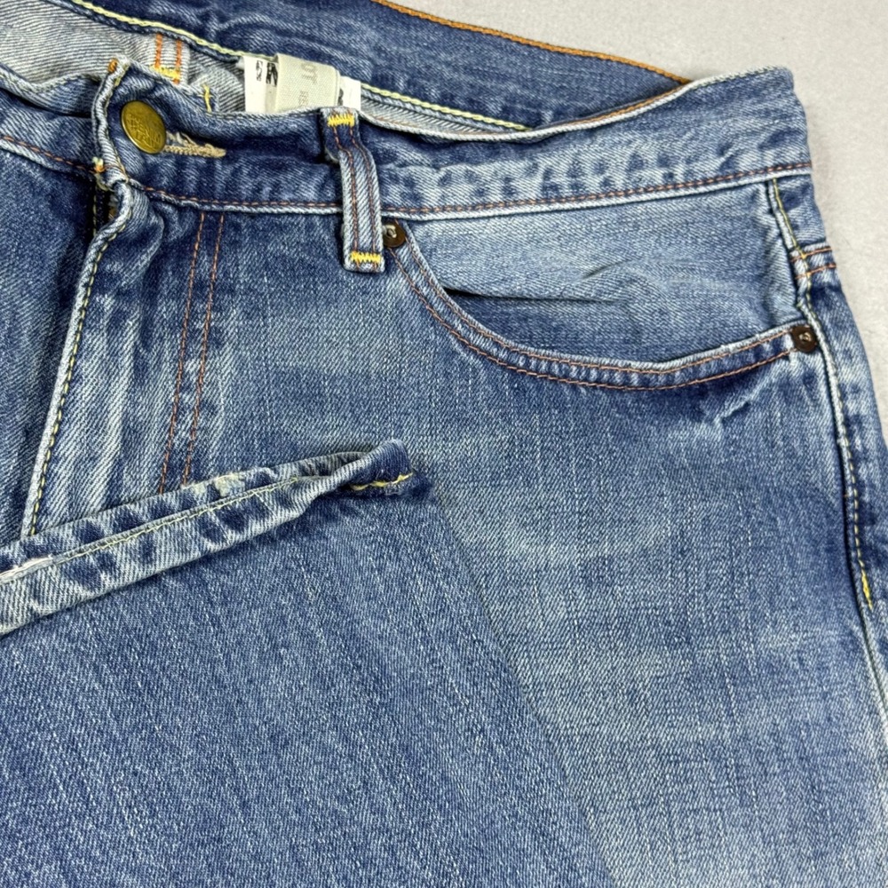 Denim Lab Mens Bootcut Jeans Medium Wash Blue 100% Cotton 36x30